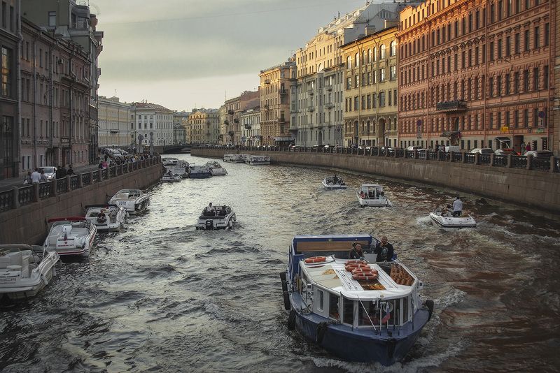 Санкт-Петербург , город, пейзаж, река Мойка. Вечер.photo preview