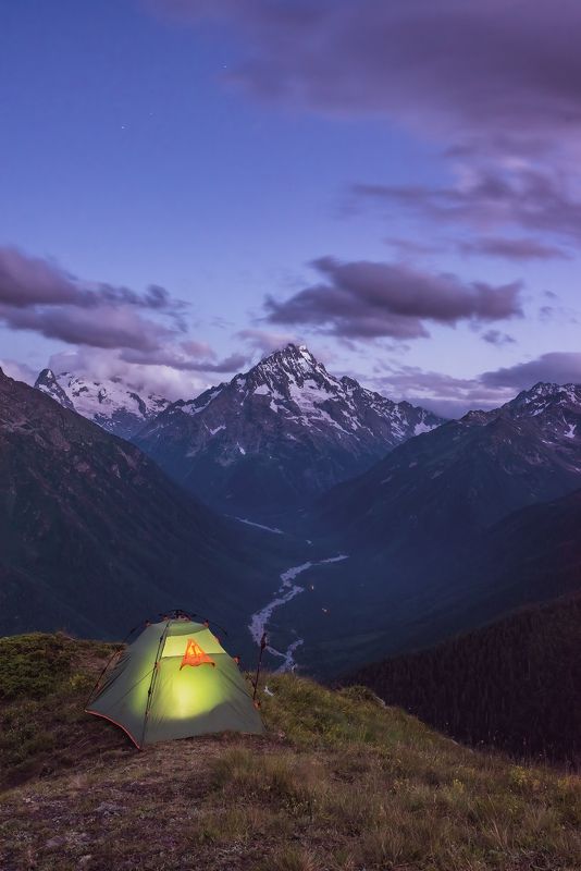 кавказ Ночёвка с видом фото превью