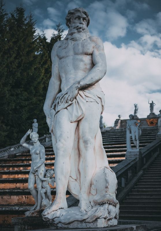 петергоф, петродворец, парк, скульптура, скульптуры, фонтаны Нептун фото превью