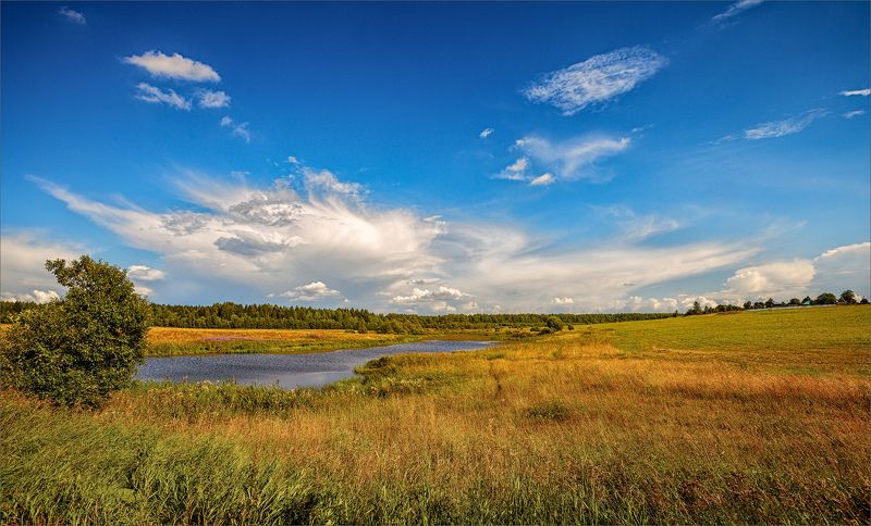 лето, полдень, свет, цвет, река, небо, александр никитинский Летний полдень...photo preview