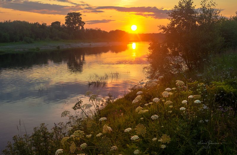 кологрив, унжа, река, закат, вечер,костромская область, кологривский район, костромскаяобласть Вечер на Унжеphoto preview