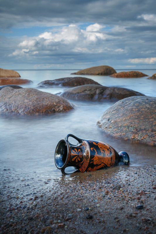 залив, балтика, пляж, песок, камни, прилив, ваза, греческая, раковина, море, небо, облака, романтика Песок и камни Финского залива :)photo preview