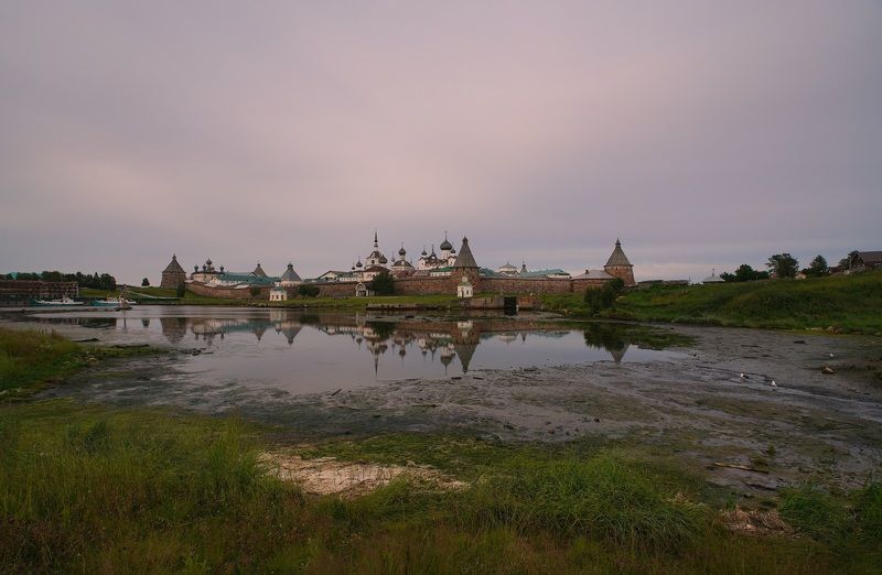 monastery, fortress, island, bastion, temple, landscape, boat, view, symbol, history, evening, pink, sunset, sky Eveningphoto preview