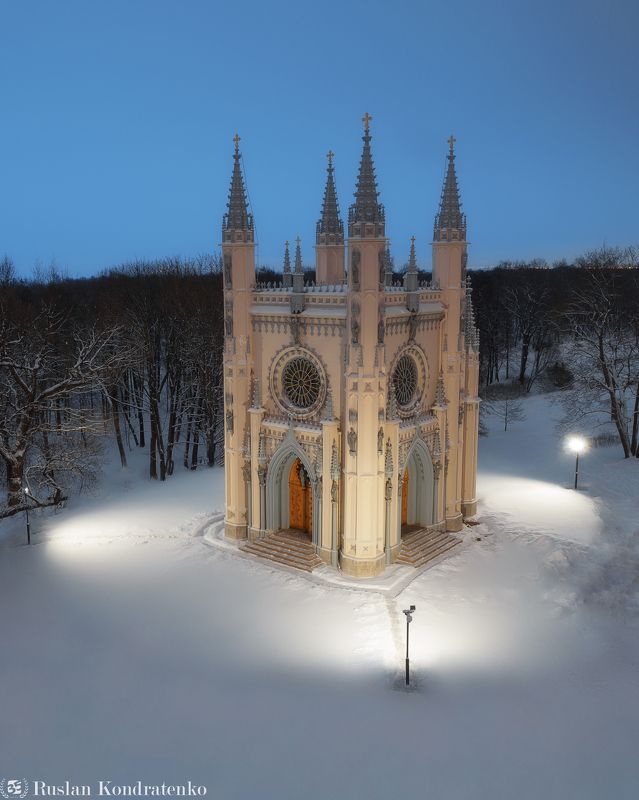 петергоф, церковь св. александра невского, церковь, готическая капелла, капелла Церковь св. Александра Невского фото превью