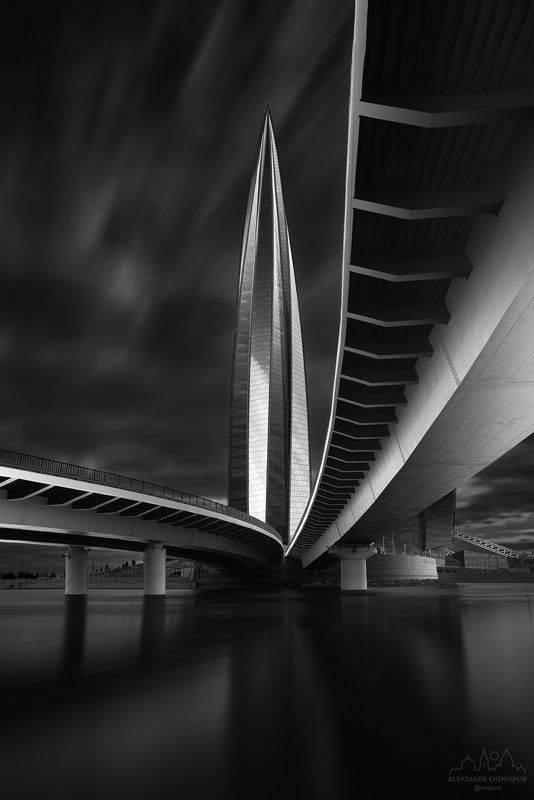 Лахта центр, fine art , bw Лахта центр fine artphoto preview