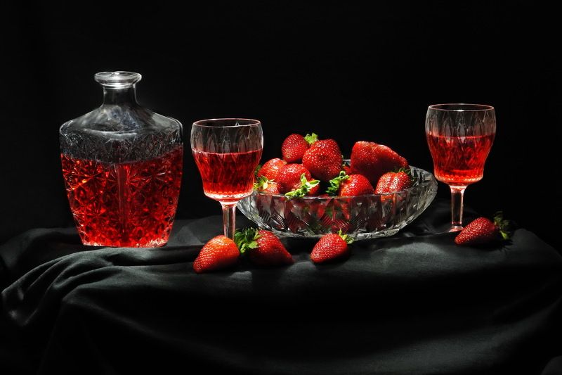 ягоды, клубника, вино, настойка, свидание, Из серии - \