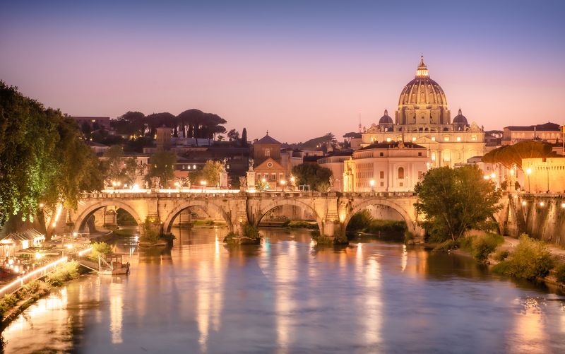 рим, италия, город, вечер, закат Вечный город...photo preview