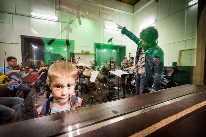 Репетиция, оркестр, Смысловые Галлюцинации, B.A.C.H., оркестр, мальчик, музыка, рок, студия Взглядphoto preview