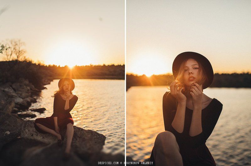 закат, девушка Аделинкаphoto preview