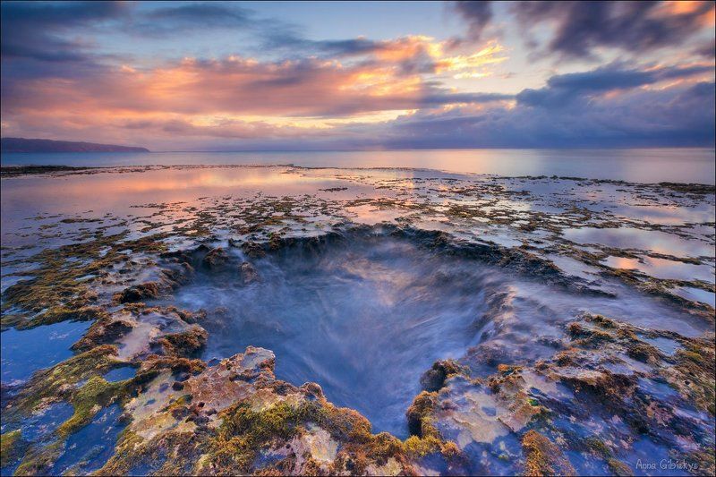anna gibiskys, hawaii, island, long exposure, oahu, ocean, rainbow, seascape, travel, гавайи, длинная выдержка, море, морской, оаху, океан, остров, пейзаж, пшишылны, радуга, сша, тихий Гавайский закат.photo preview