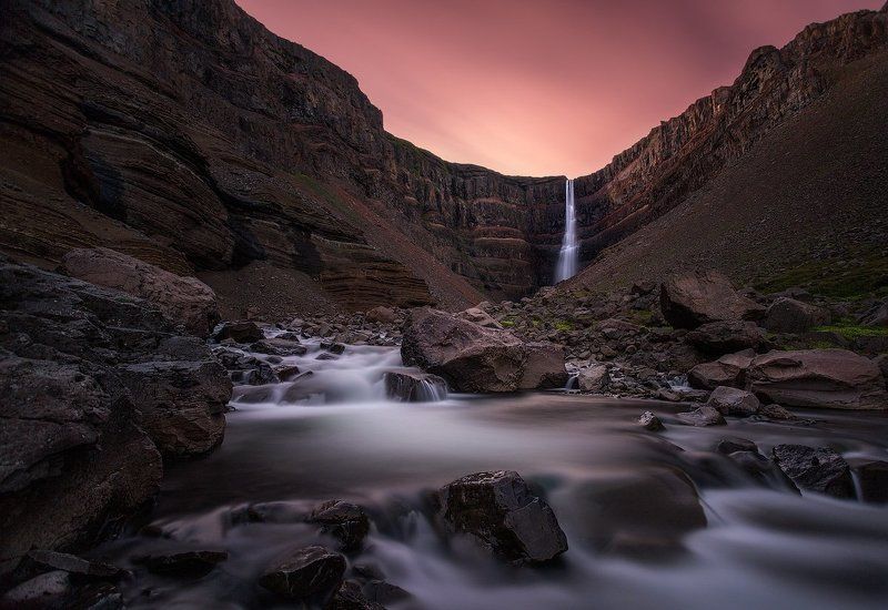 iceland,hengifoss,waterfall Hanging Fallsphoto preview