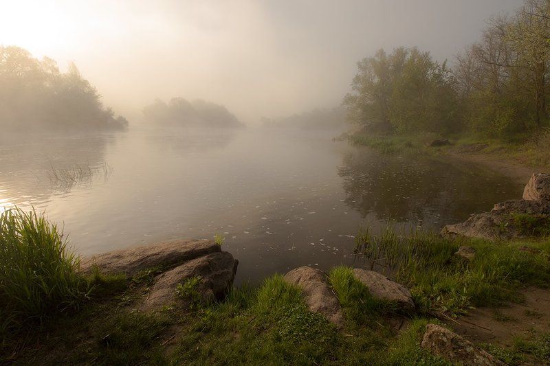 Утро. Река. Туман. Утро Gipanisa.photo preview