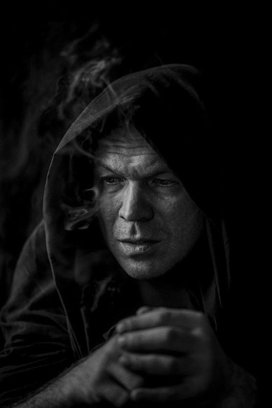 портрет, мужской портрет, жанровый портрет, черно-белое фото photo preview