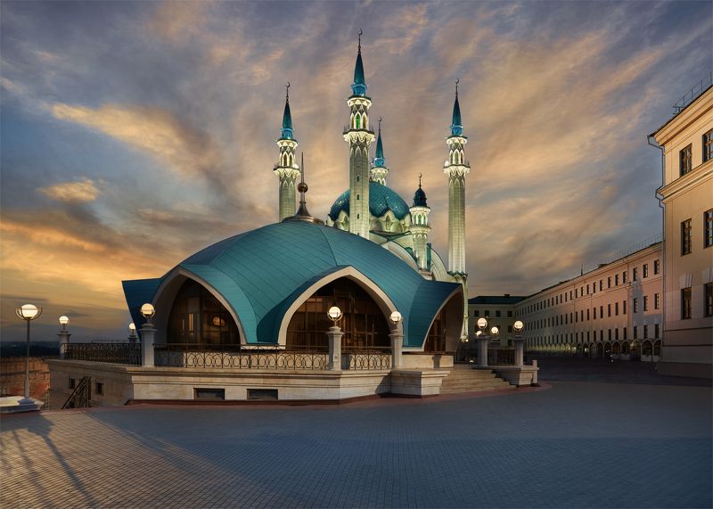город, архитектура, мечеть, казань, вечер, здание,памятник Мечеть Кул Шарифphoto preview