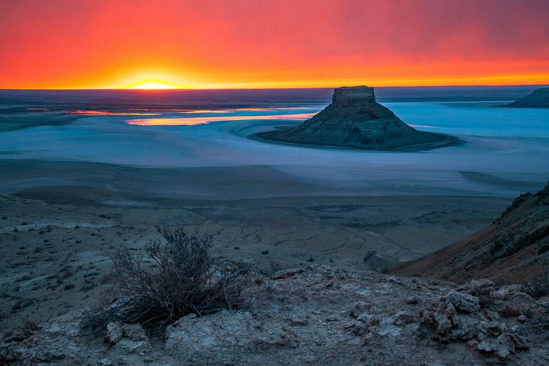 Мангыстау Казахстан розовый закат красный Закатphoto preview