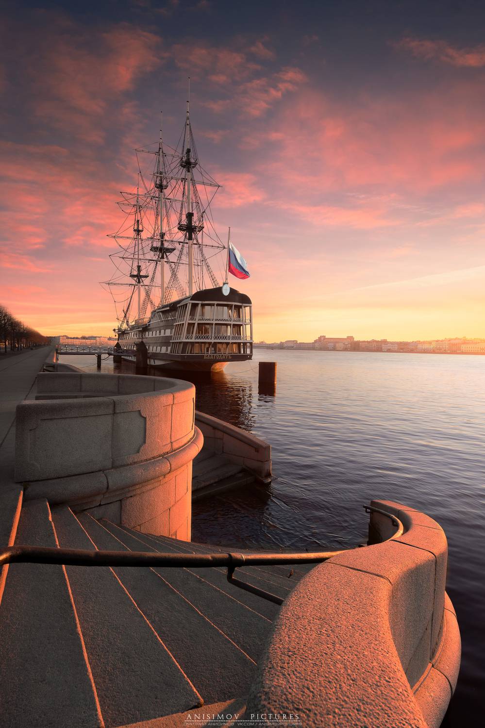 рассвет, река, санкт-петербург, архитектура, золотой час, nikon, Dmitriy Anisimov