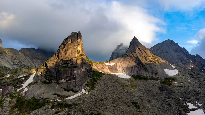 ергаки, парабола, енисейская сибирь, дрон Парабола на закатеphoto preview