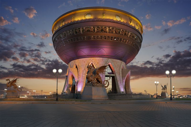 город, архитектура, казань, вечер, здание,памятник, центр семьи, небо Центр семьи «Казан»photo preview