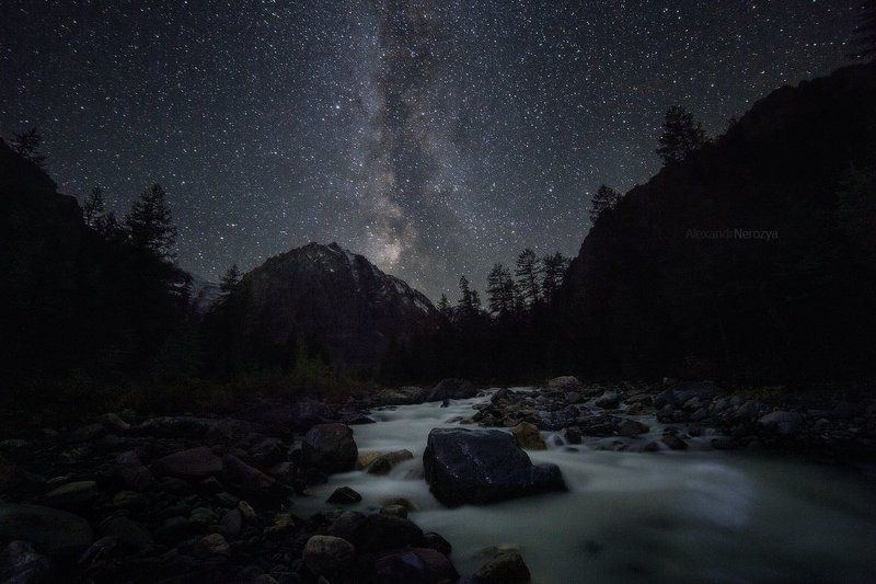 altai, altay, forest, milky way, mountains, nature, night, rocks, russia, siberia, stars, summer, taiga, travel, valley, алтай, горы, звезды, лес, млечный путь, ночь, природа, россия, ручей, сибирь, тайга, туризм Алтайская ночьphoto preview