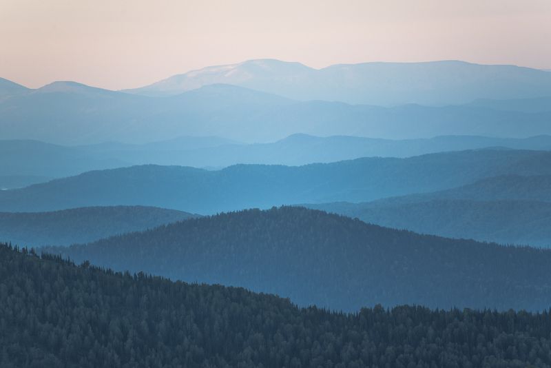 пейзаж,утро,рассвет,горы,природа,тайга Утренние линииphoto preview