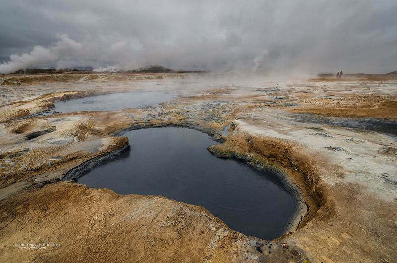 Namaskard, Iceland, summer, smoke, sulphur, field, sky, lake, water, poison Namaskardphoto preview