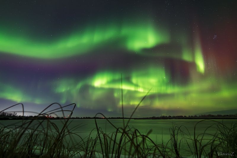 северное сияние, полярное сияние, заполярье, aurora borealis, polar lights photo preview