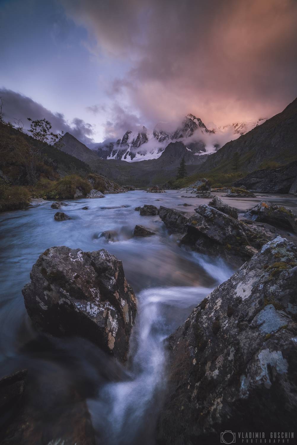 Шавлинский закат. Автор: Владимир Гущин алтай, горный алтай, шавла, шавлинское озеро, Владимир Гущин