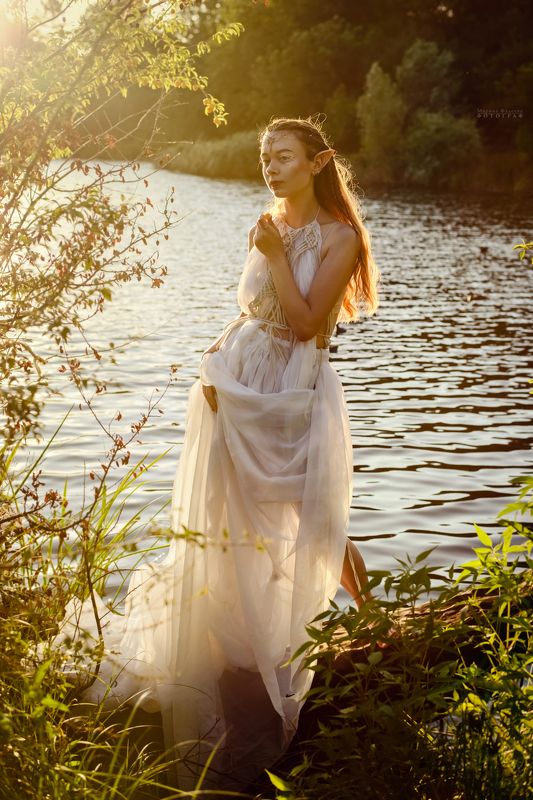 лето, закат, девушка, эльф Тепло летнего закатаphoto preview