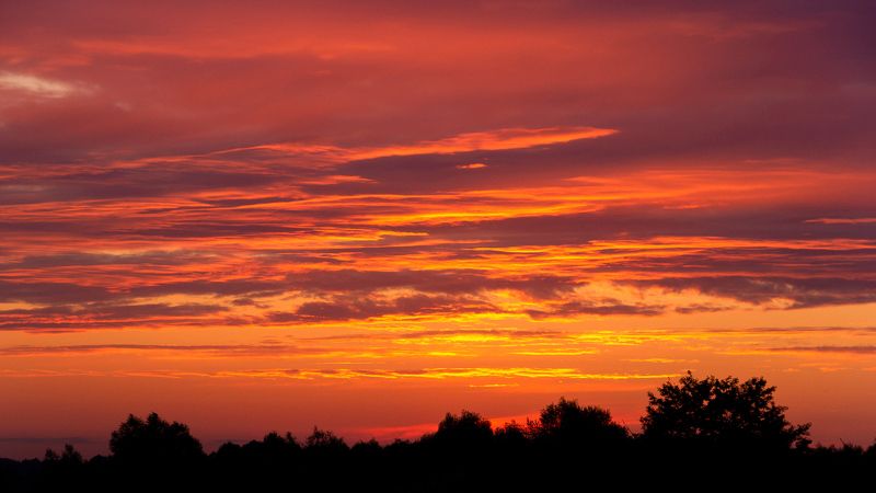 Закатное небо фото превью