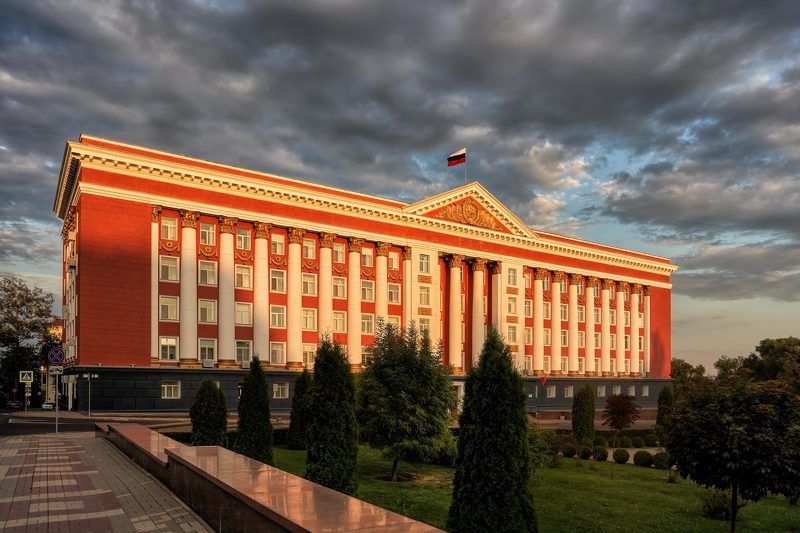 город, архитектура, курск, вечер, здание, памятник,дом советов Дом Советовphoto preview