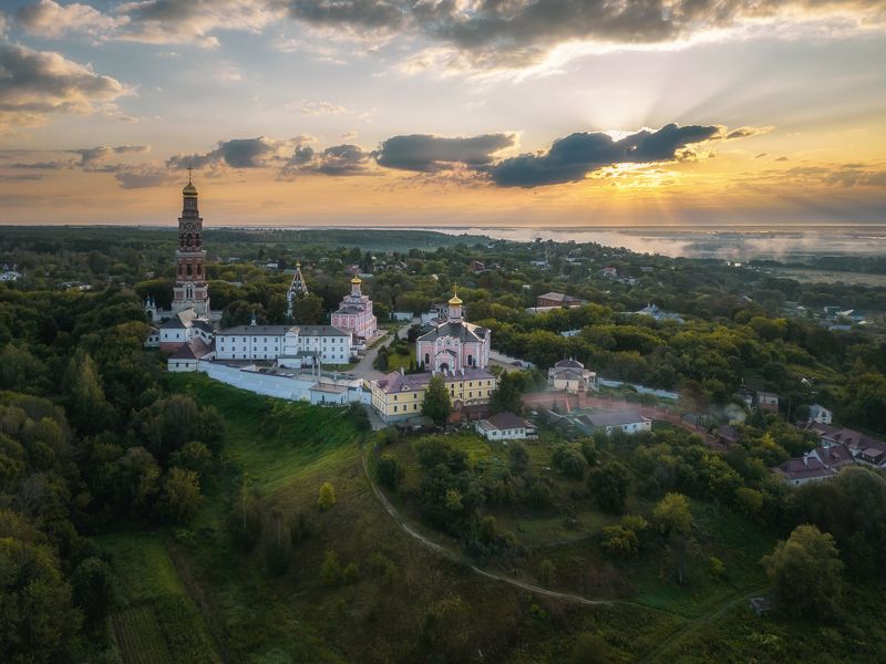 монастырь рассвет утро природа храм церковь monastery morning church nature Пощуповоphoto preview