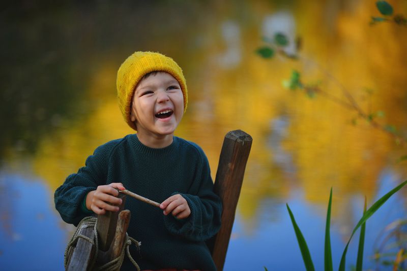 осень, мальчик, дети, улыбка photo preview
