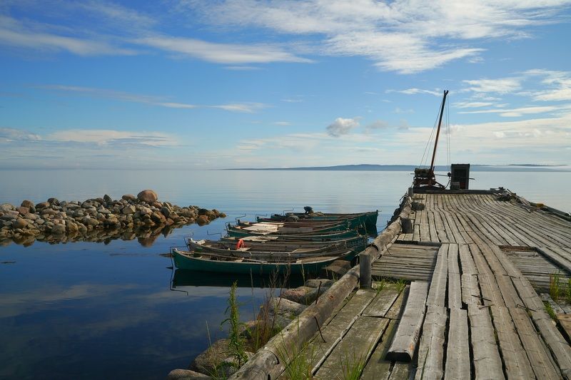 shore, boat, pier, sea, island, sky, summer, landscape, horizon, marina Morningphoto preview