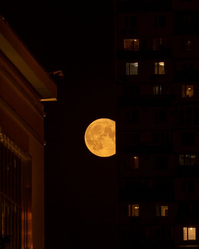 луна, полнолуние, москва, moon, fullmoon, moscow photo preview