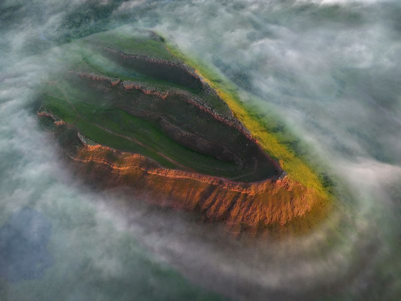 сундуки, хакасия, сибирь, туман, лето Горная гряда Сундукиphoto preview