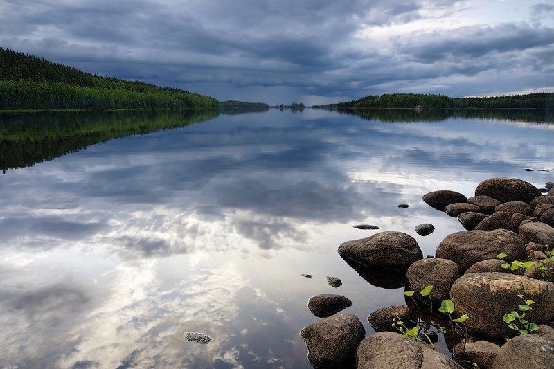 карелия, тумасозеро Будет дождь.photo preview