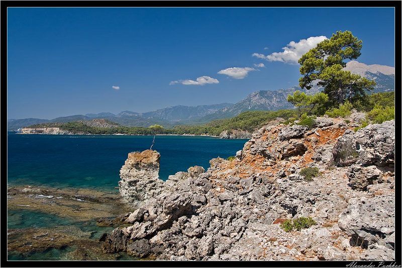 турция, кемер, море, бухта, горы, пейзаж Райская бухтаphoto preview