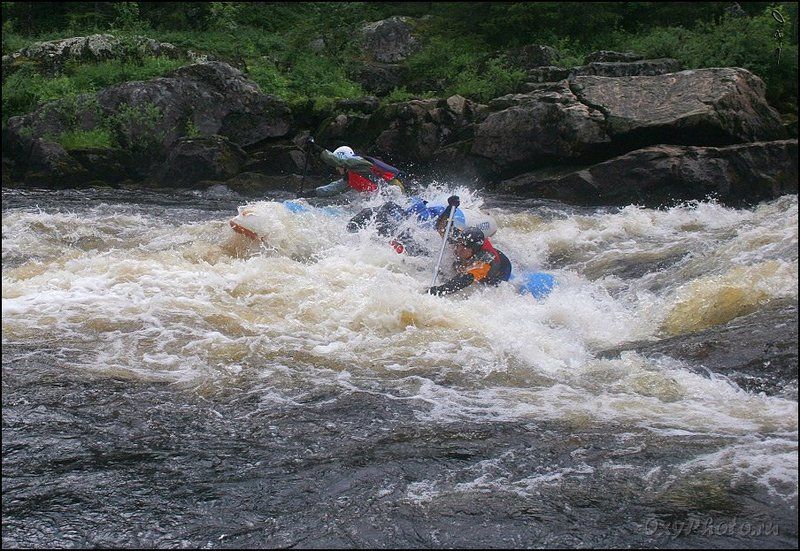 russia, россия, север, north, мурманская область, тунтсайоки, река, river, сплав, порог, катамаран, catamaran На третьей волне...photo preview