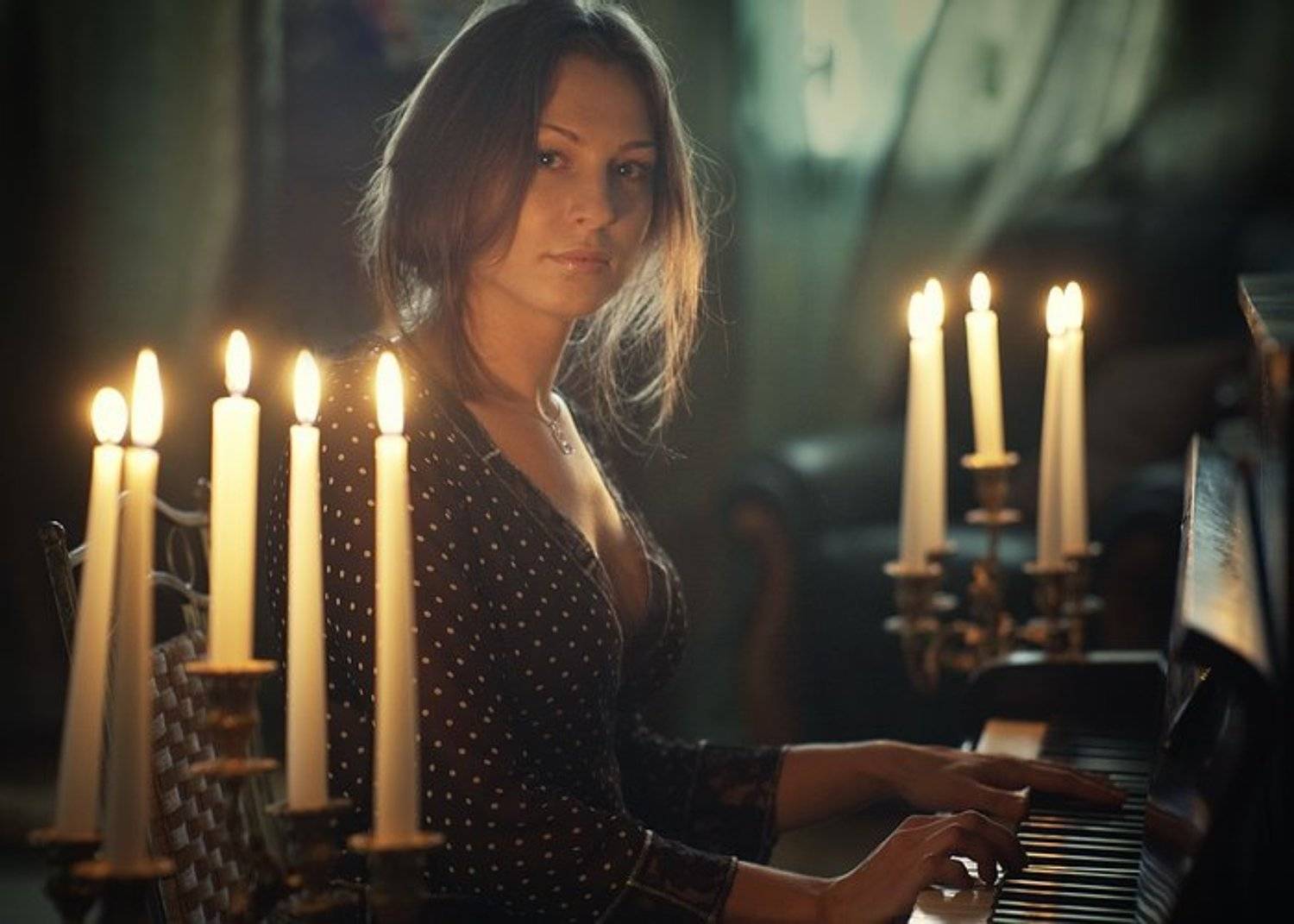 девушка, музыка, свечи, лирика, портрет, Ольга Брага (Eglantier)