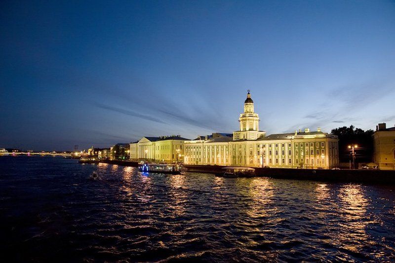 кунсткамера,город,небо Ночной Петербургphoto preview