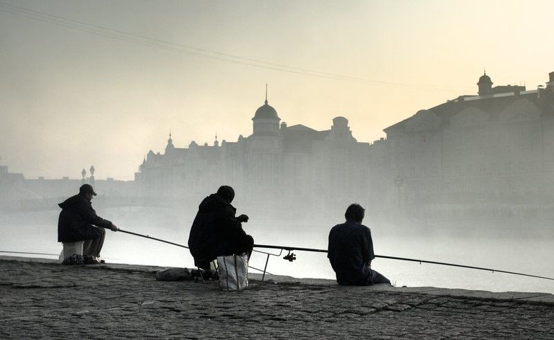 Калининград. Утренний туман на Преголе.photo preview