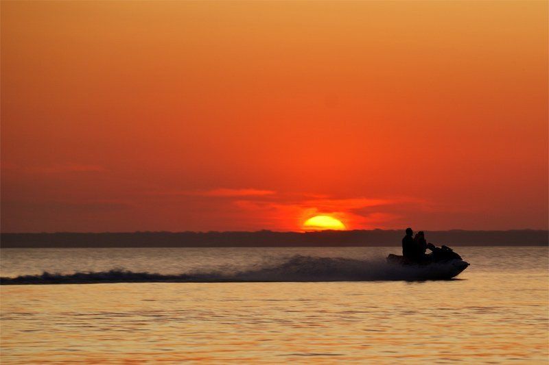 закат, вода, мотоцикл Покатушки на закате.photo preview