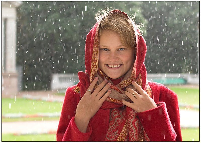 лето, дождь, девушка Капельки счастья фото превью