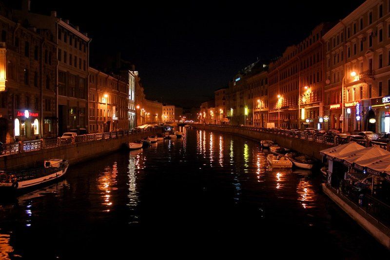 питер, ночь, золото \