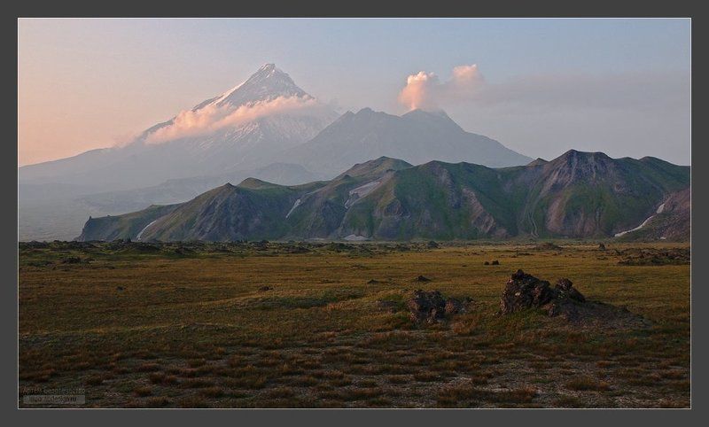 камчатка, вулкан, камень, безымянный Предзакатнаяphoto preview