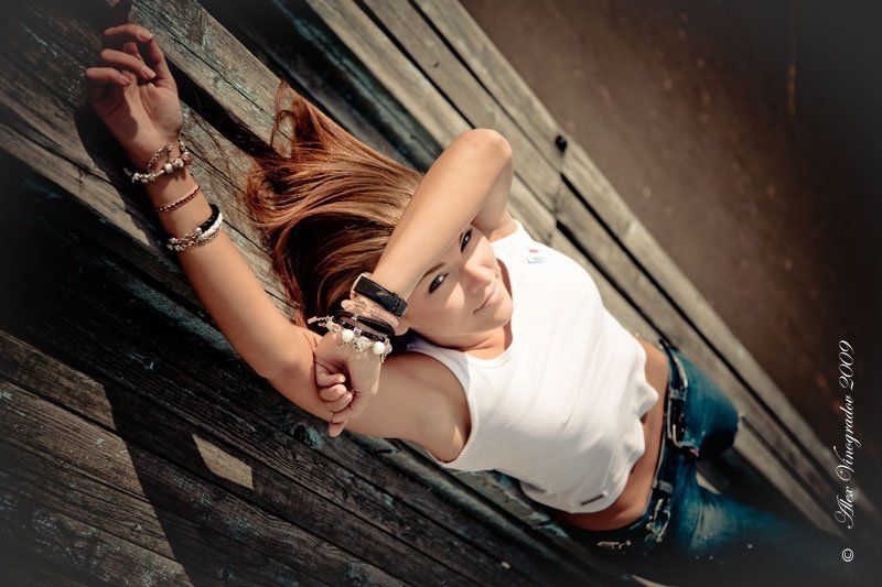 pa_to_ka, вечер, девушка, лавочка Вечером на лавочке...photo preview