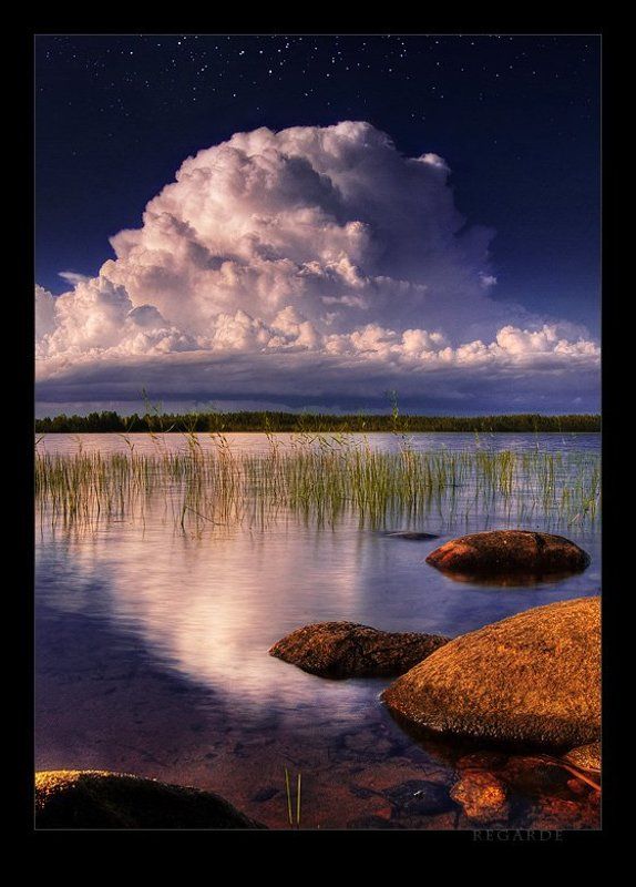 закат, облака, озеро nuagephoto preview