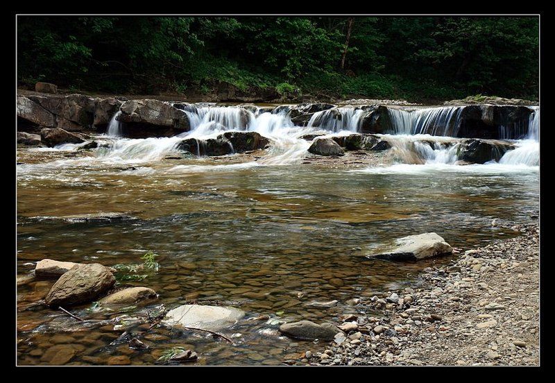 перекат, река, камни,лес Перекатphoto preview
