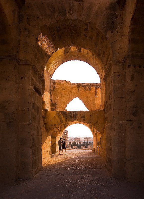 тунис, эль-джем, колизей, закат photo preview