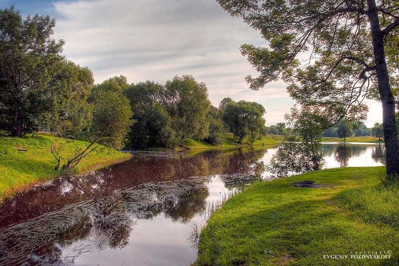 hdr, август, вода, красота, лето, небо, облака, отражение, отражения, пейзаж, петергоф, петродворец, природа, река Багровые рекиphoto preview